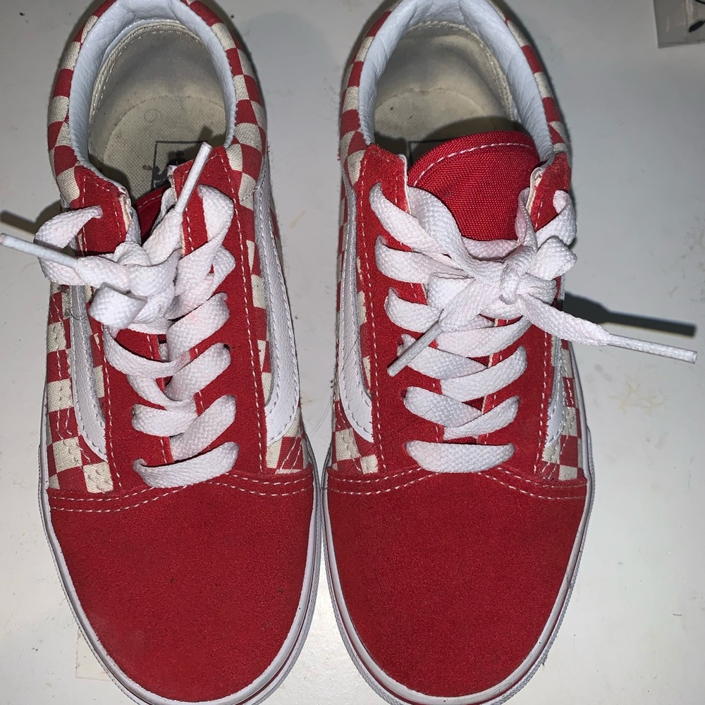 RED CHECKER VANS!!!!!